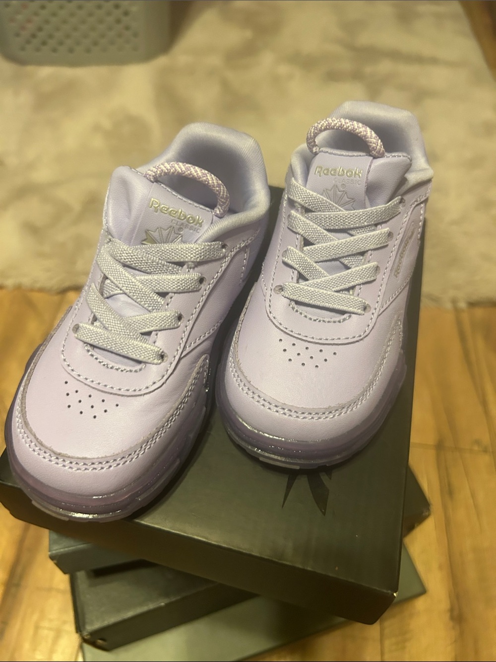Reebok Cardi B Kids Lavender Low-Top Sneakers